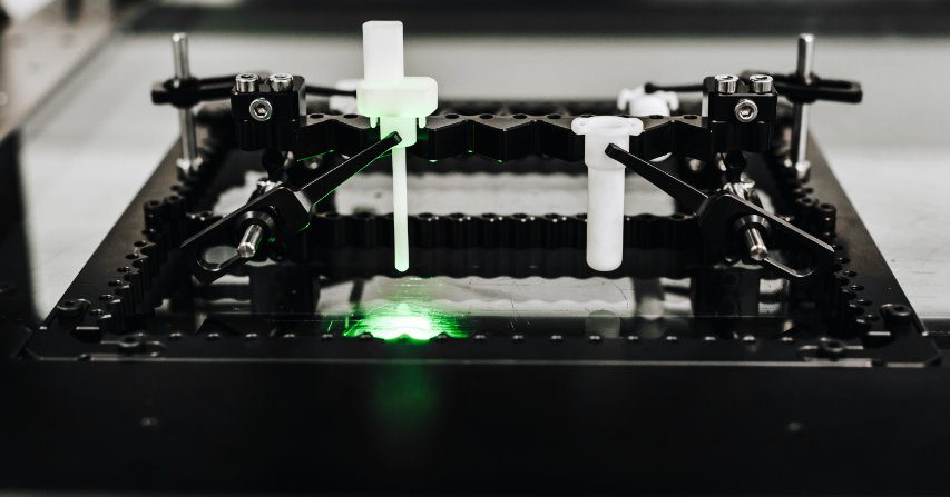 VFIX modular fixture being used on a CMM/Vision System