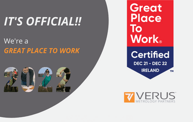 Verus Metrology Certified as a Great Place to Work