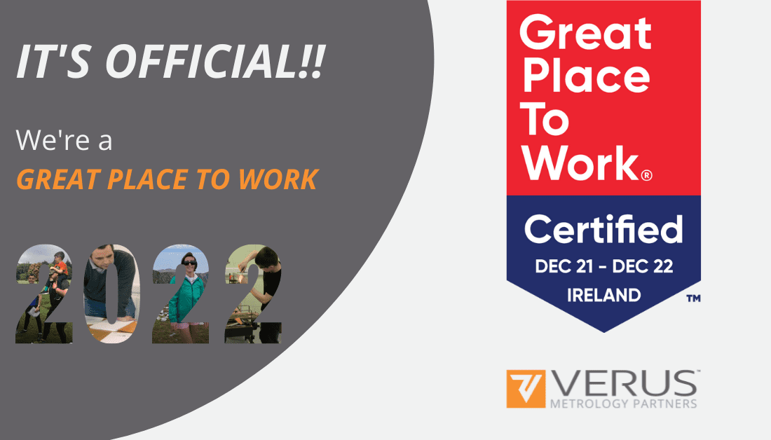 Verus Metrology Certified a Great Place to Work 2022